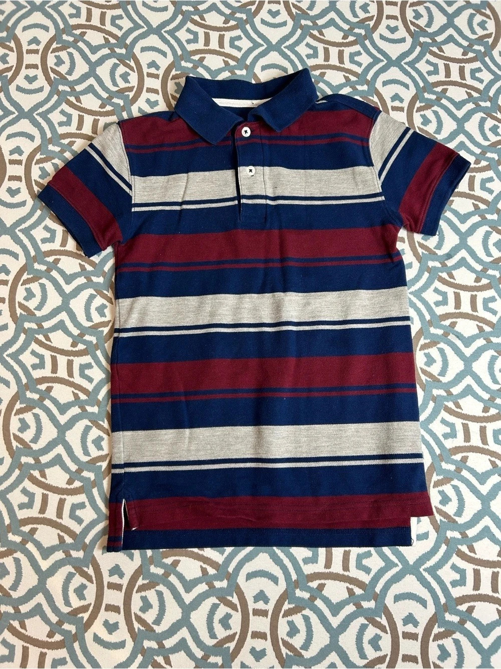 JK Boys Polo Shirt Striped Size Small